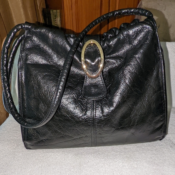 Pinky Bags Vintage Pinky Black Leather Shoulder Bag Poshmark